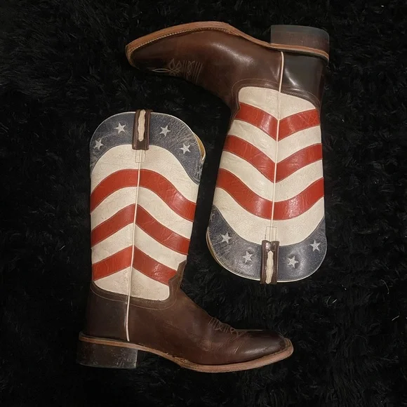 American flag men’s boots - Picture 2 of 7